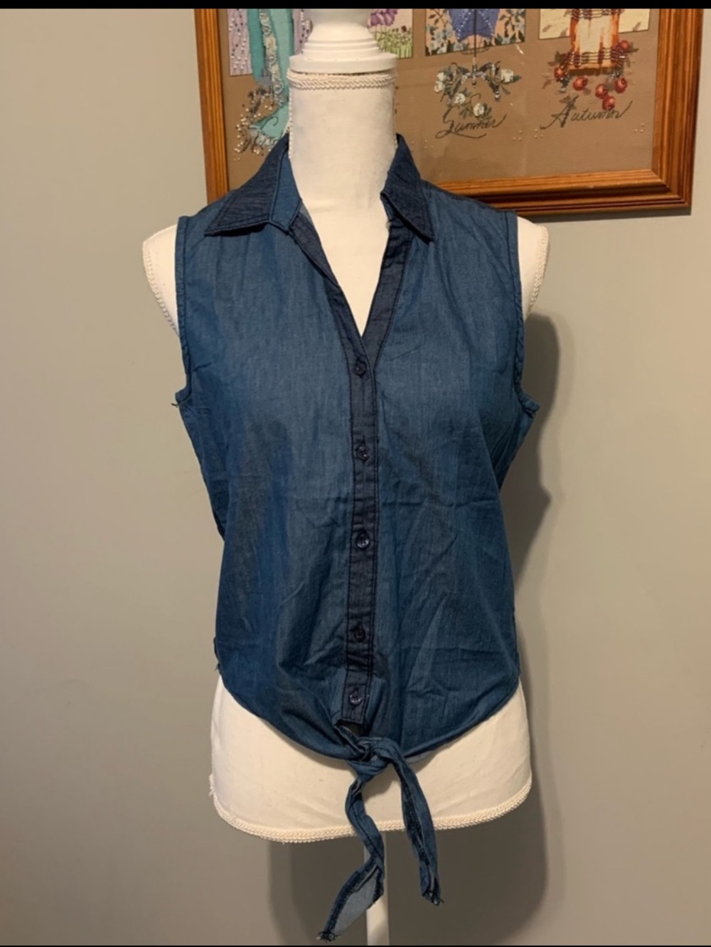Buffalo David Bitton button down chambray top
